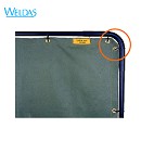 電焊防護屏|WELDAS草綠色帆布防護屏55-9468